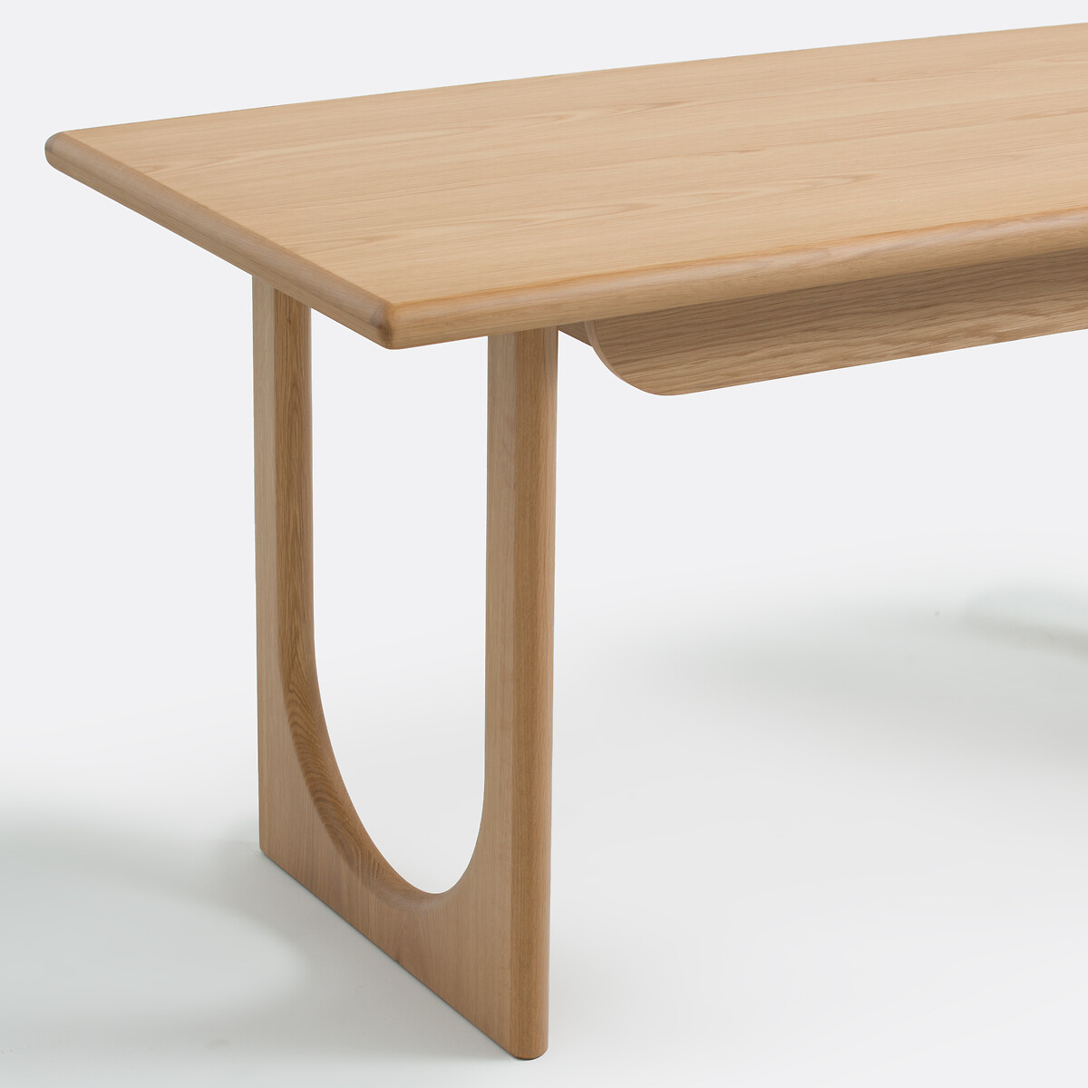 Bureau XL en chêne et plaqué, 2 tiroirs, Douve chêne, LA REDOUTE INTERIEURS