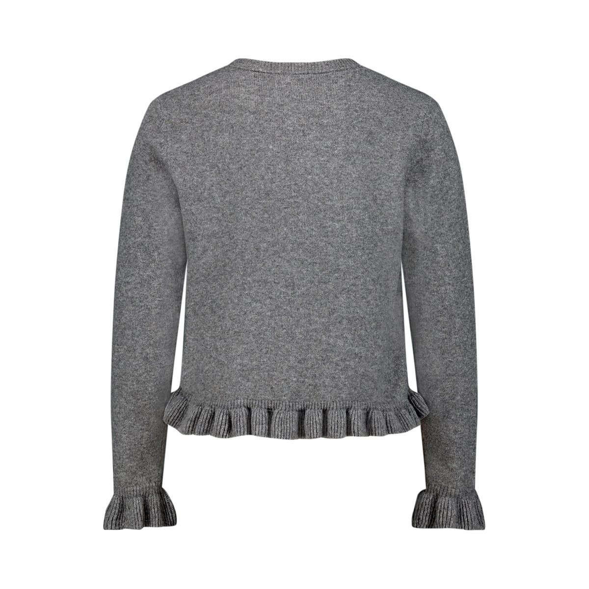 Cardigan en maille à ruches gris, CARTOON