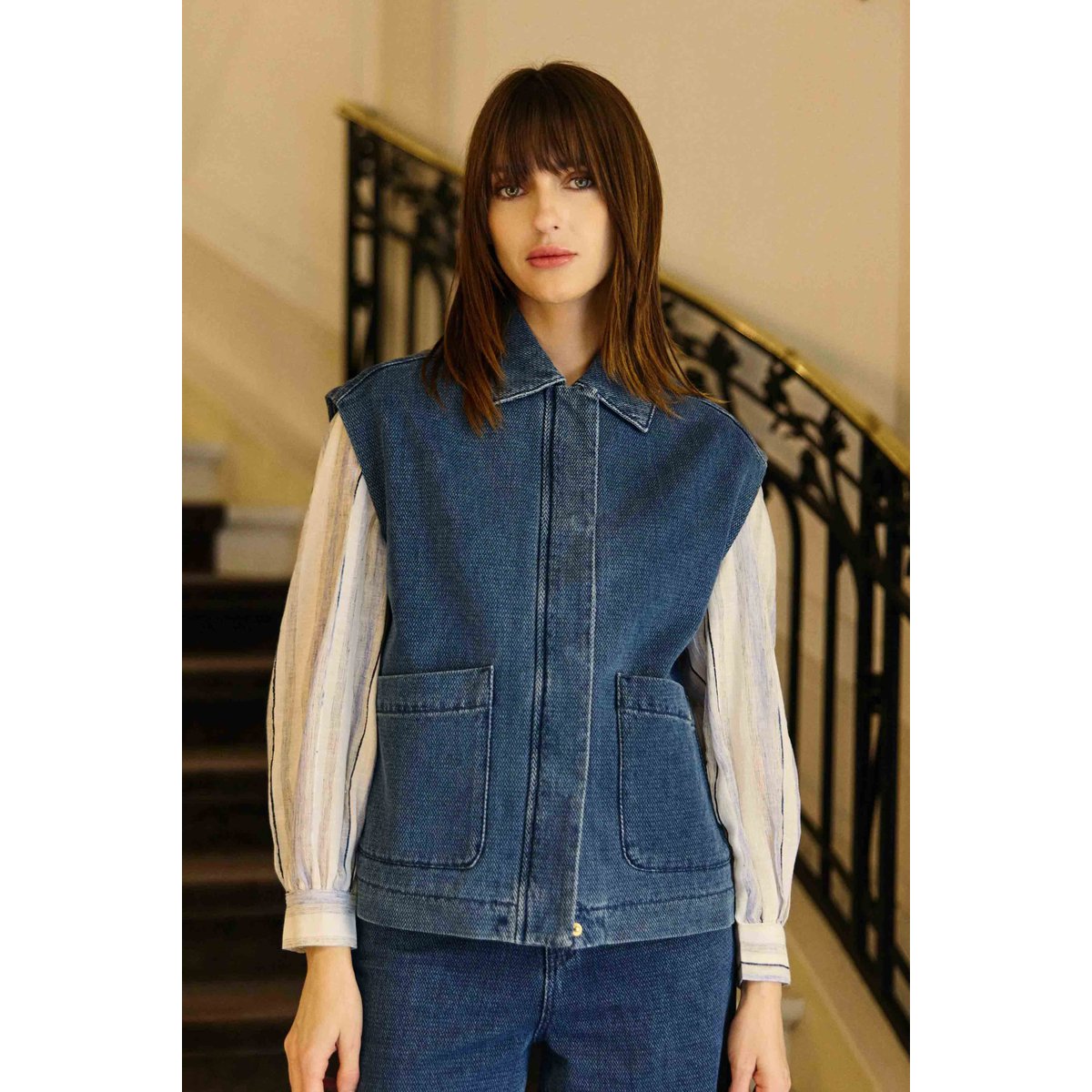 Veste col chemise imprimé jacquard VAYA 93-double wash, LA PETITE ETOILE
