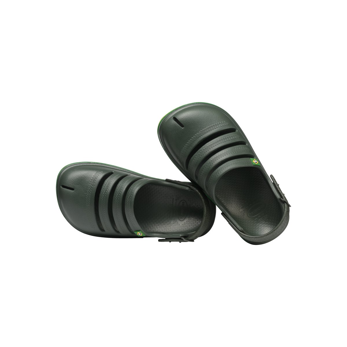 Sabot à Boucle Clog Brasil vert olive, HAVAIANAS
