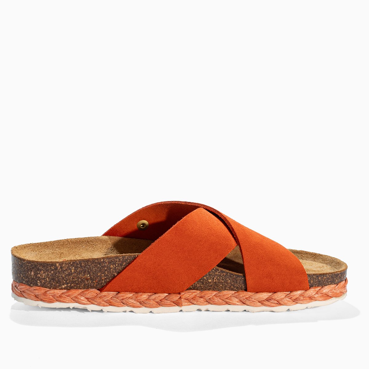 Sandales en cuir suédé BURGOS orange, BAYTON