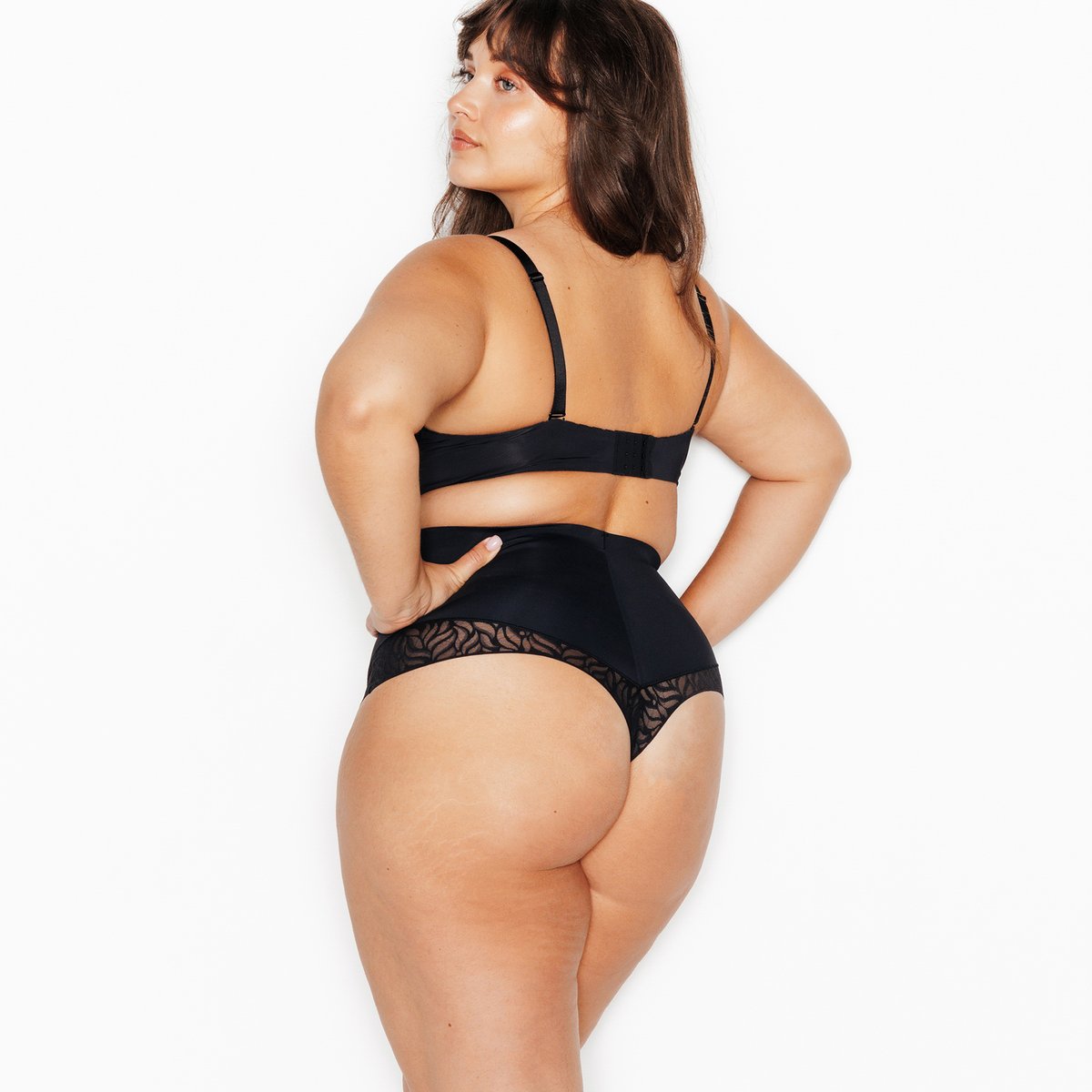 Believe tanga taille haute gainant Sculptant noir, ROUGEGORGE LINGERIE