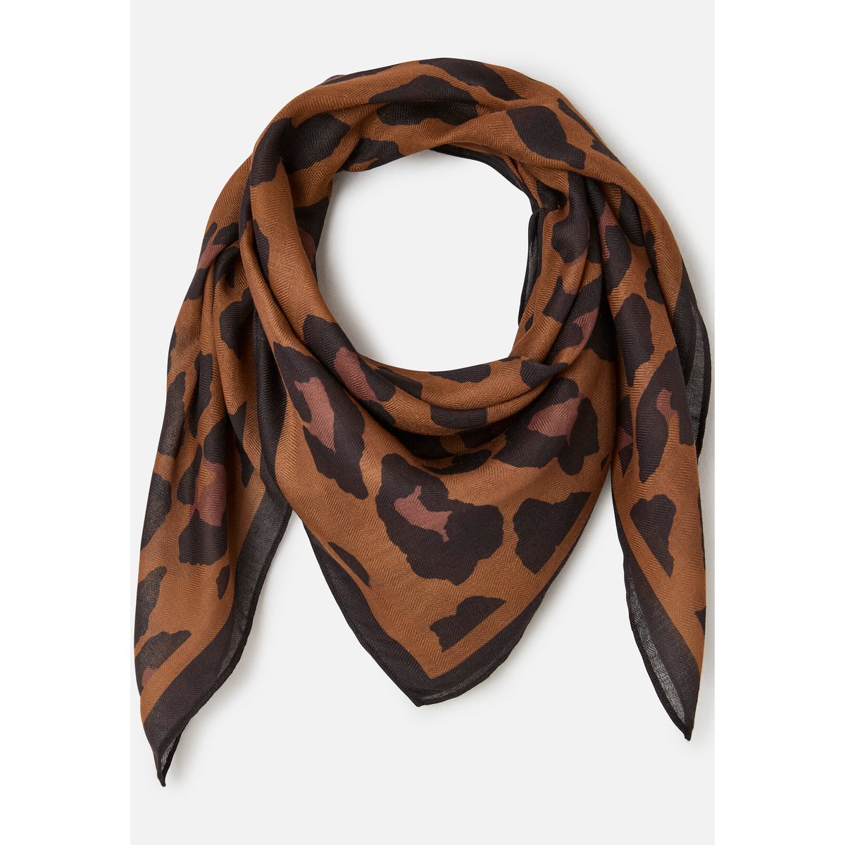 Foulard imprimé animalier jaune ocre animalier, DAMART