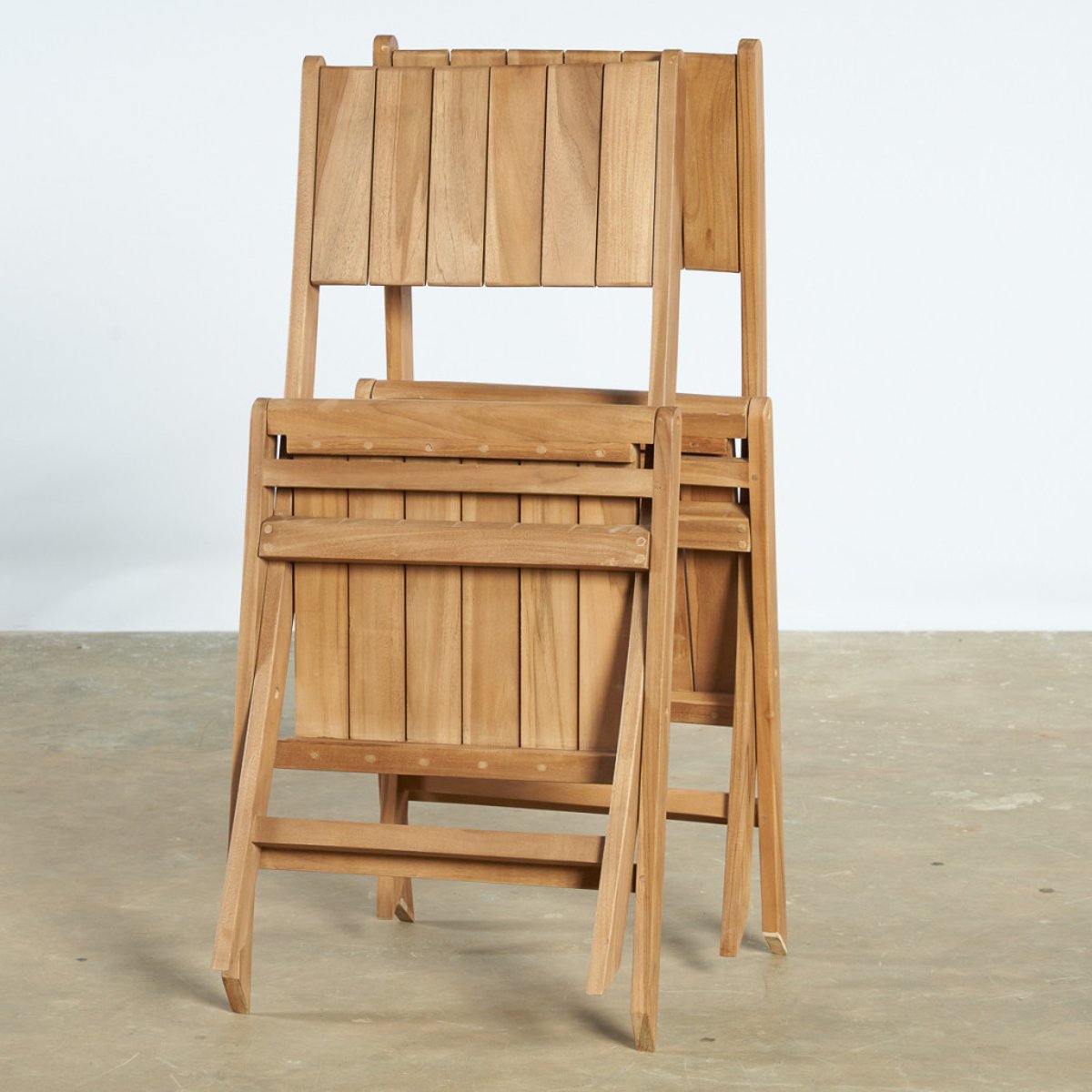 Ensemble table de jardin en teck Frida 200 et 6 chaises Tosca naturel, WANDA COLLECTION