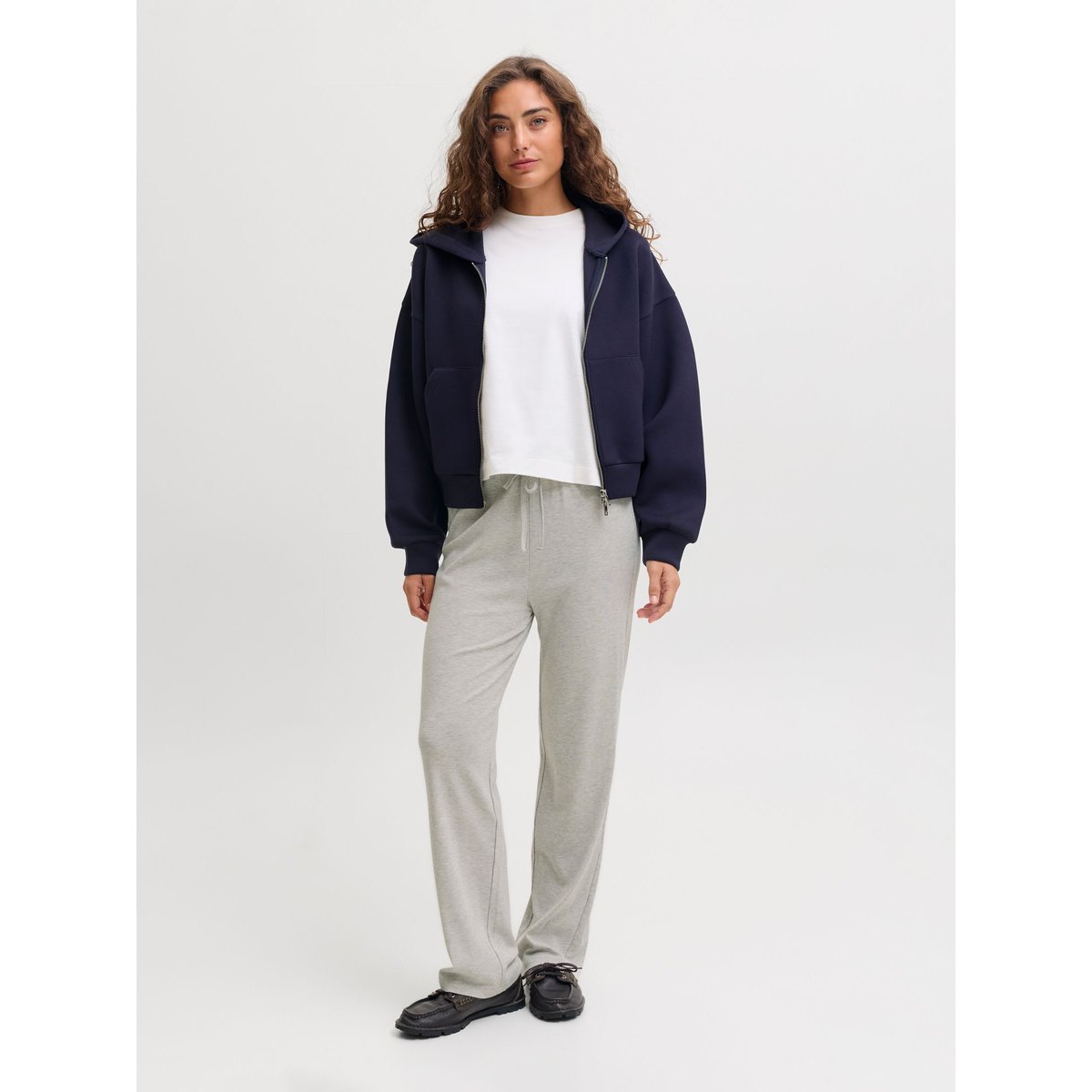 Pantalon Détente grise - light grey melange, JJXX