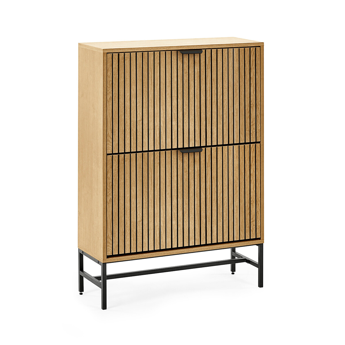 Sira 2 Drop-Down Doors Shoe Cabinet natural oak, SO'HOME