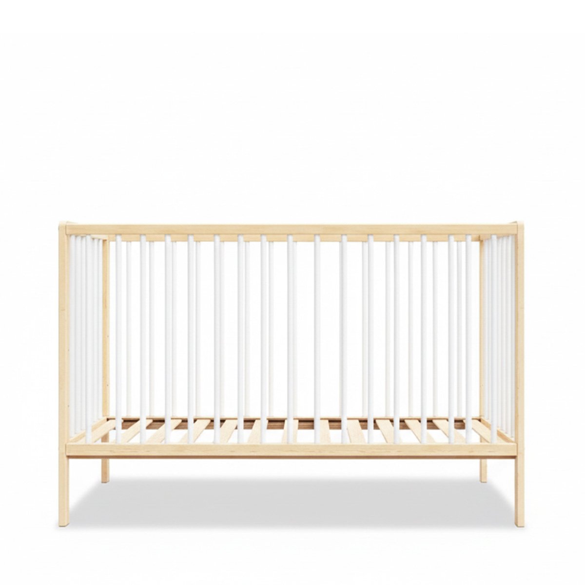 Lit bébé évolutif Mathis - De la naissance à 3 ans blanc et bois, MINEA