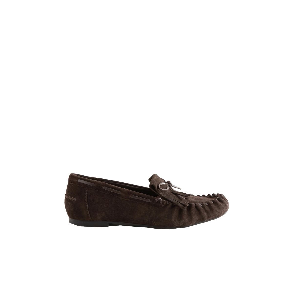 Mocassins ruchés à nœud n. premium marron chocolat, NEXT