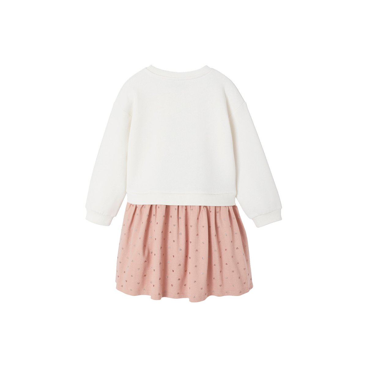 Robe bi-matière Disney Marie les Aristochats gardenia/rose poudré, VERTBAUDET