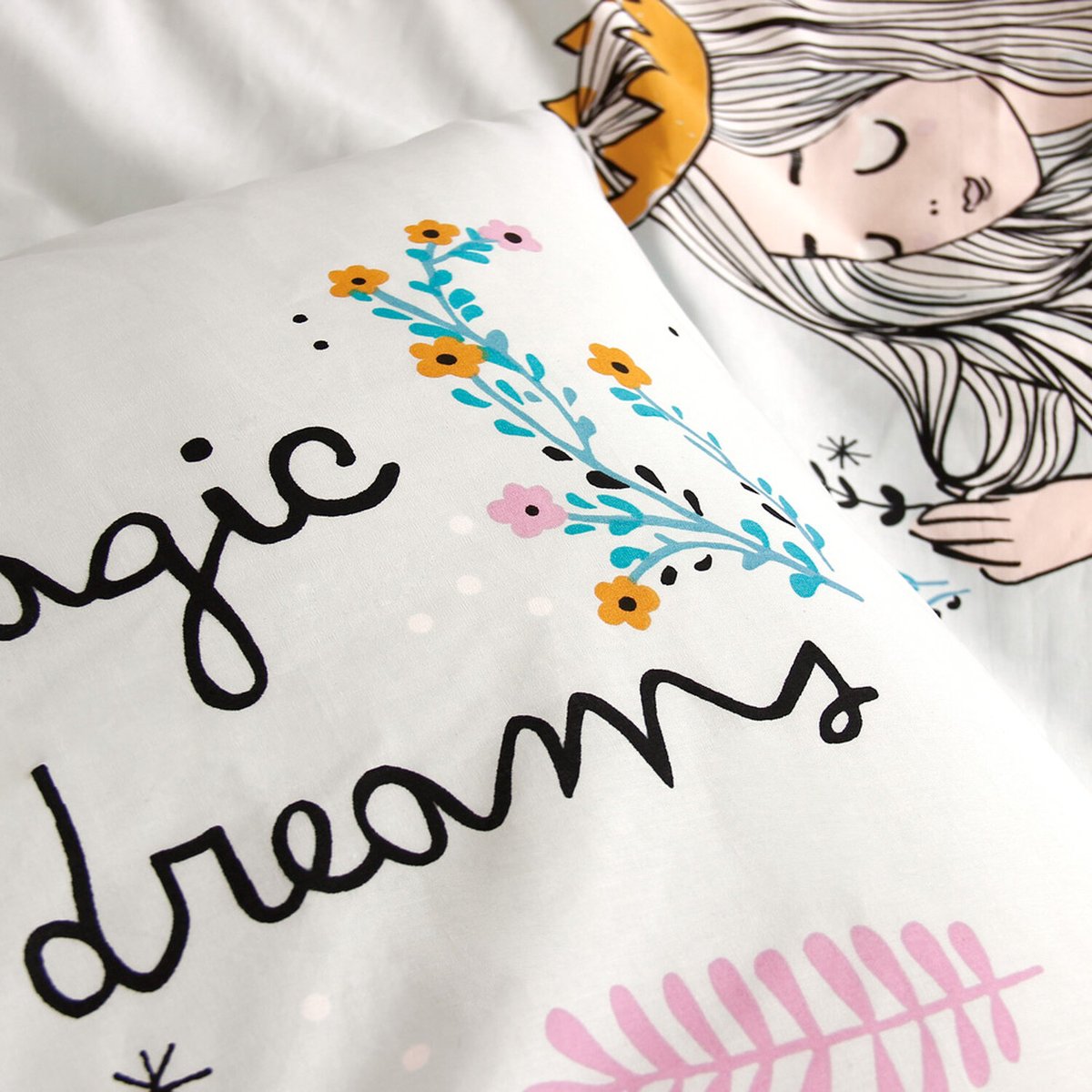Parure de lit enfant coton, Magic bleu, C DESIGN HOME TEXTILE