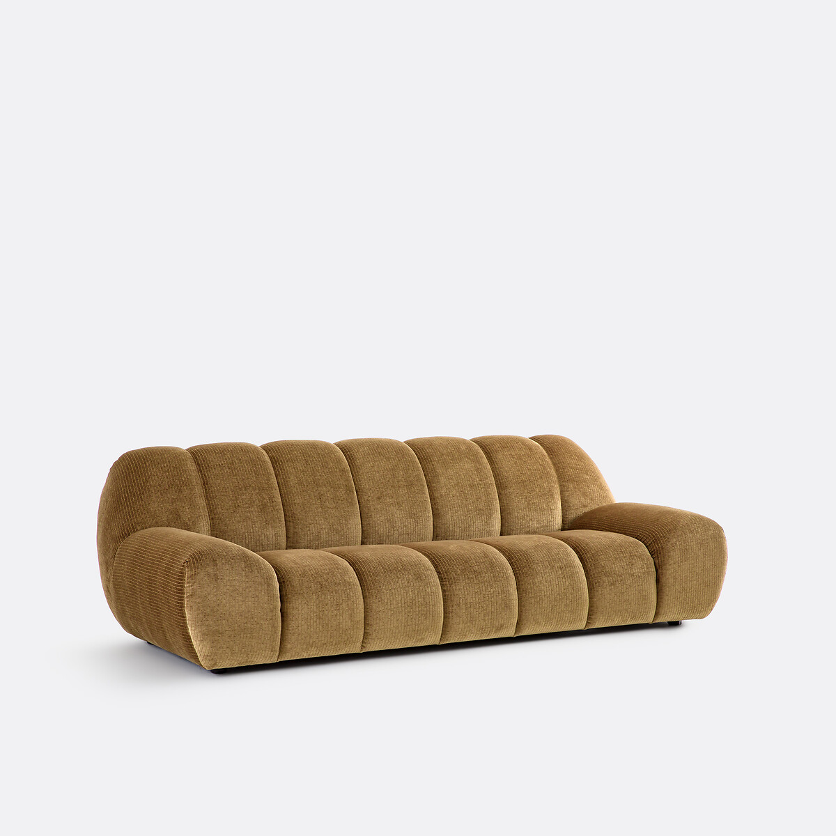Canapé velours côtelé vintage 4 places, Nuria bronze, LA REDOUTE INTERIEURS