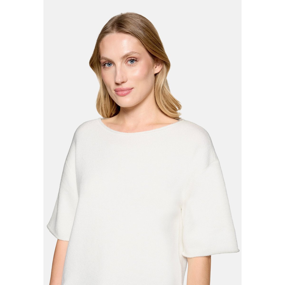 Pull-over en maille manches courtes blanc, BETTY BARCLAY