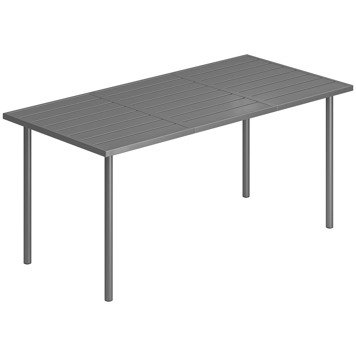 Table de jardin Acier Gris foncé gris foncé, OUTSUNNY
