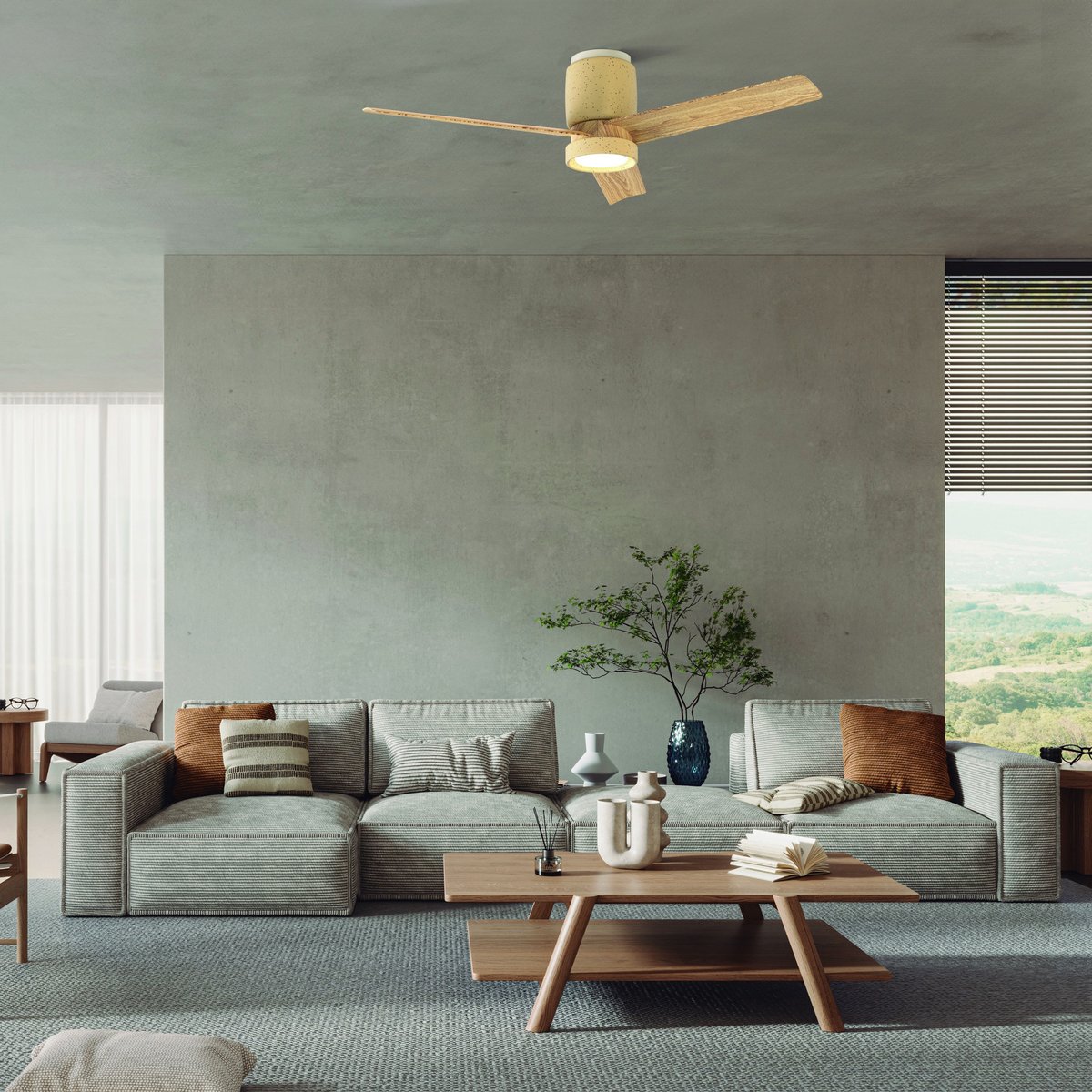 Ventilateur en céramique, CERAMICA beige, MANTRA
