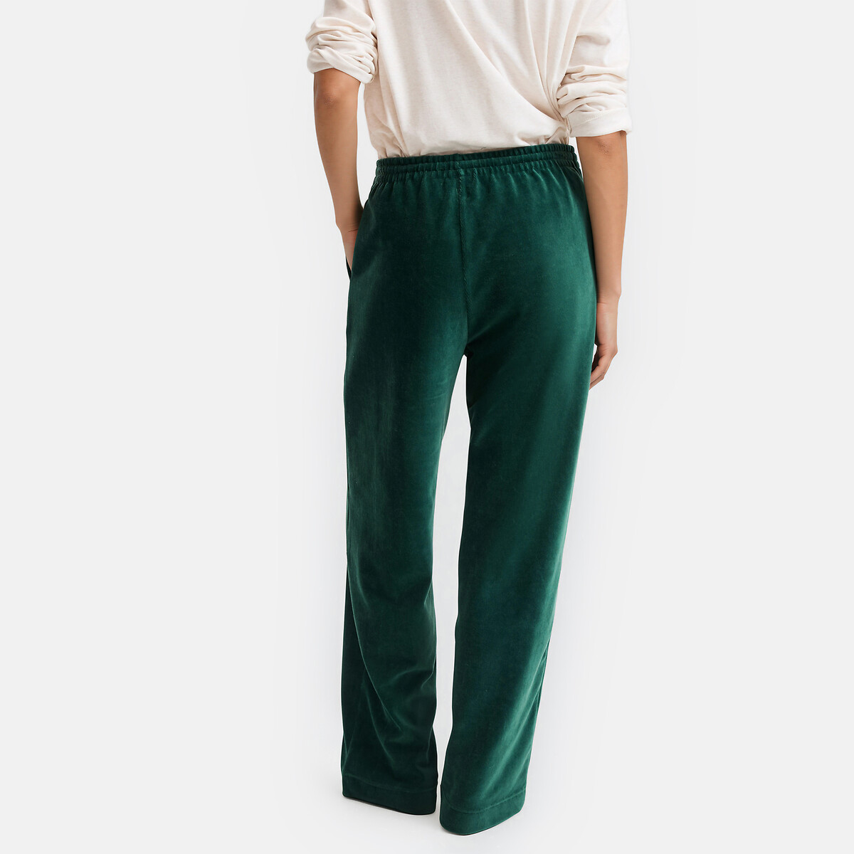 Pantalon de pyjama en velours côtelé, Signature AMANDINE vert sapin, LA REDOUTE COLLECTIONS