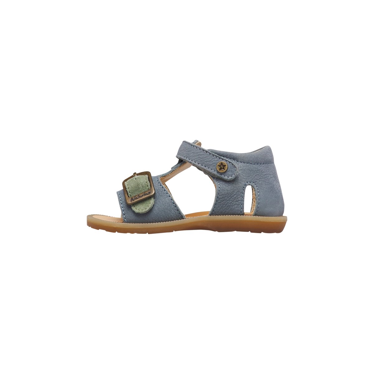 Sandales en cuir et en daim QUARZO céleste-, NATURINO
