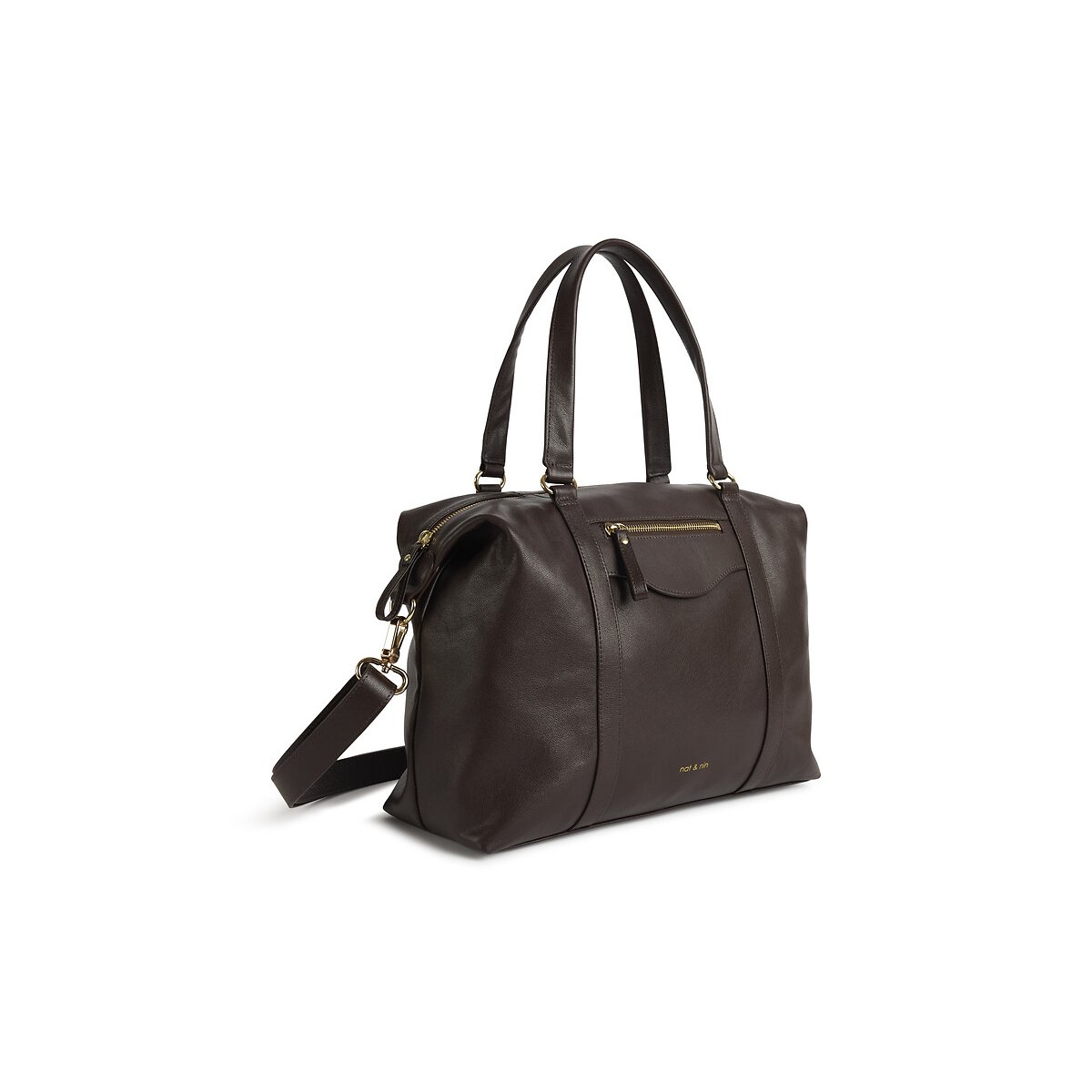 Sac à main en cuir, THYLANE ebène, NAT & NIN