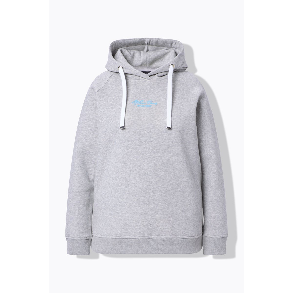 Sweat-shirt à capuche gris clair chiné, ULLA POPKEN