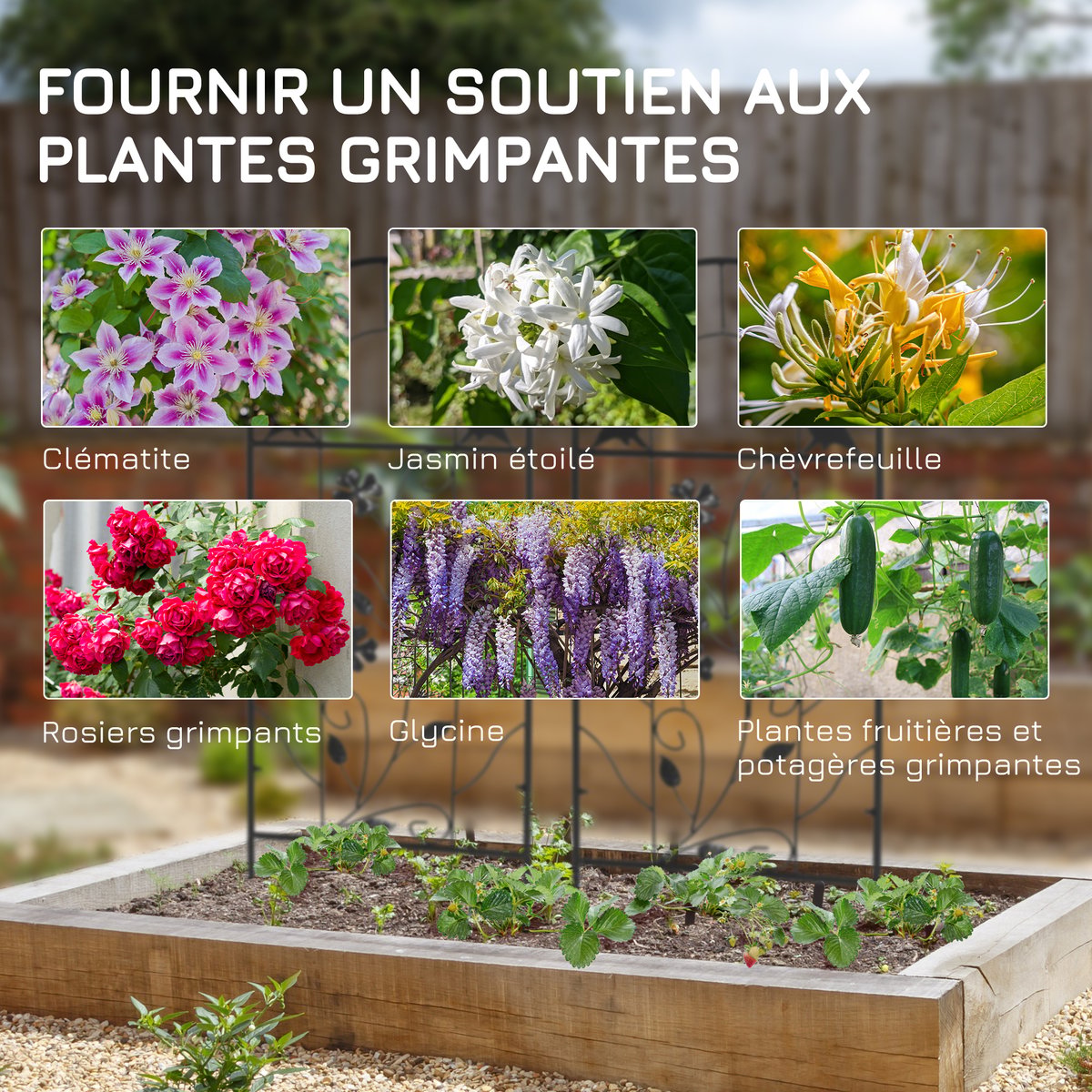 Tonnelle de jardin Métal Noir noir, OUTSUNNY