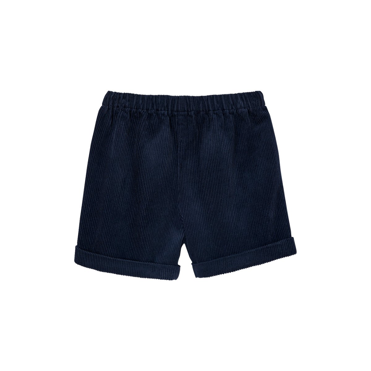 Short en velours poches coeur facile à enfiler marine, VERTBAUDET