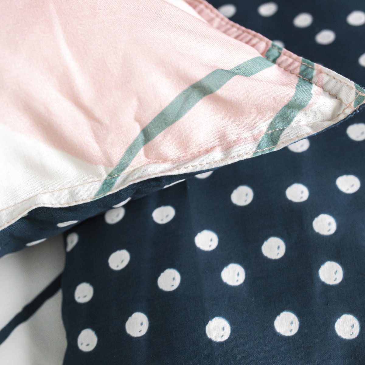 Parure de lit coton 2 personnes imprimé floral SUNSHINE blanc, TODAY