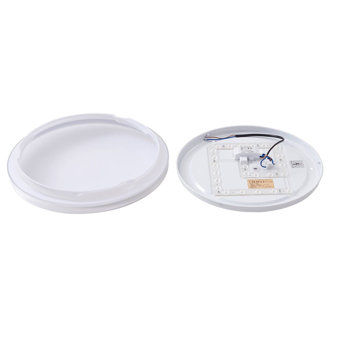 Plafonnier en métal moderneLED, Comora chrome, blanc, LINDBY