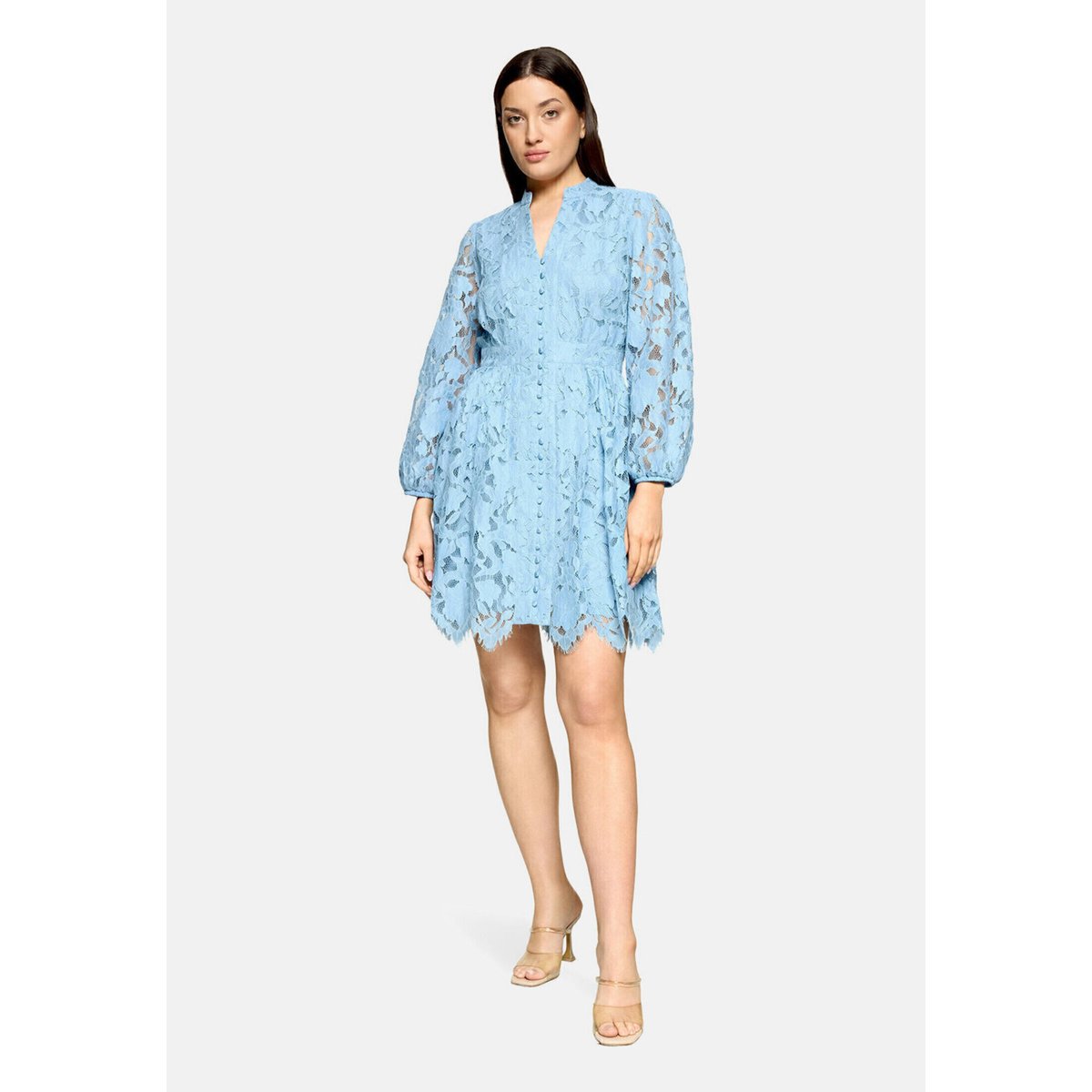 Robe en dentelle en dentelle soft sky, VERA MONT