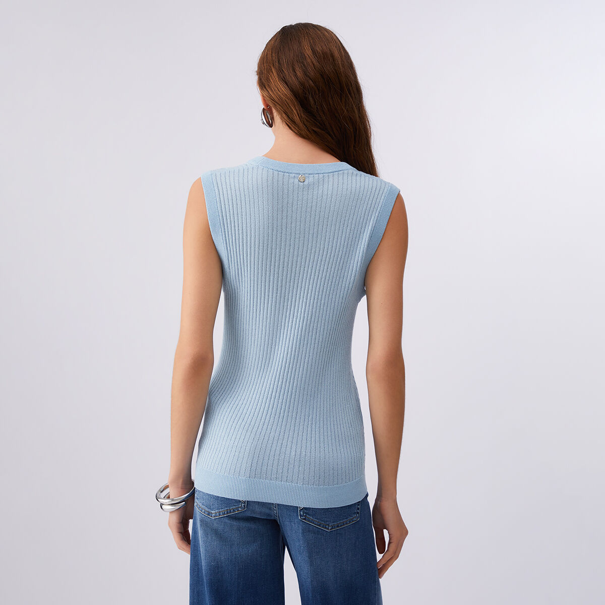 Top en maille bleu clair, LIU JO