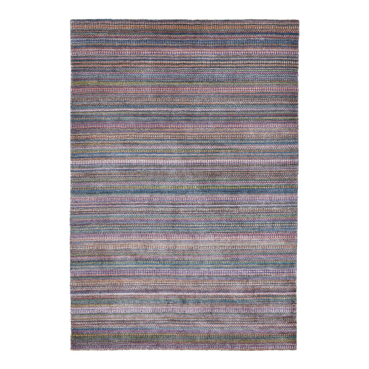 Tapis tissé main en viscose multicolor, THEKO