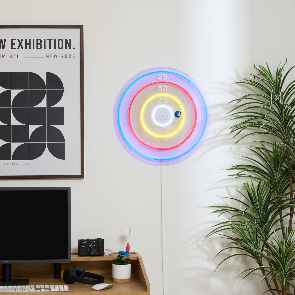 Néon LED Fléchette multicolore, ATMOSPHERA