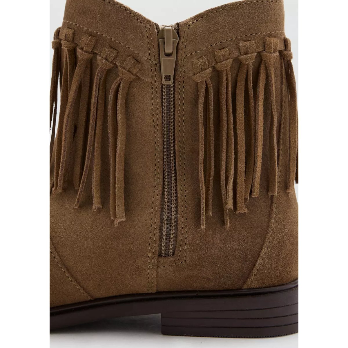 Bottines à franges cuir sable, MANGO KIDS
