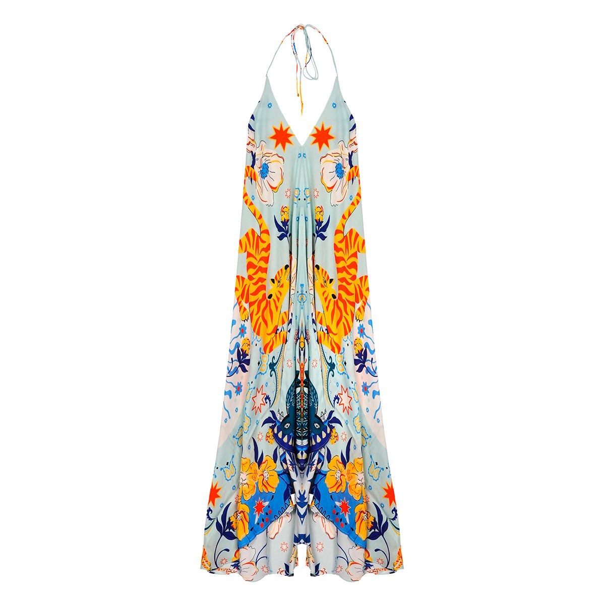Robe légère dos nu à motifs VOILA BANDIDAS bleu, WILD