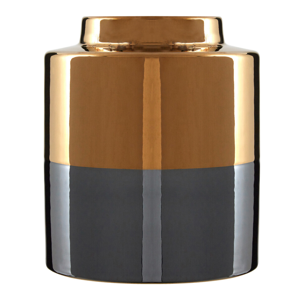 20cm Gold and Grey Porcelain Vase grey , FIFTY FIVE SOUTH