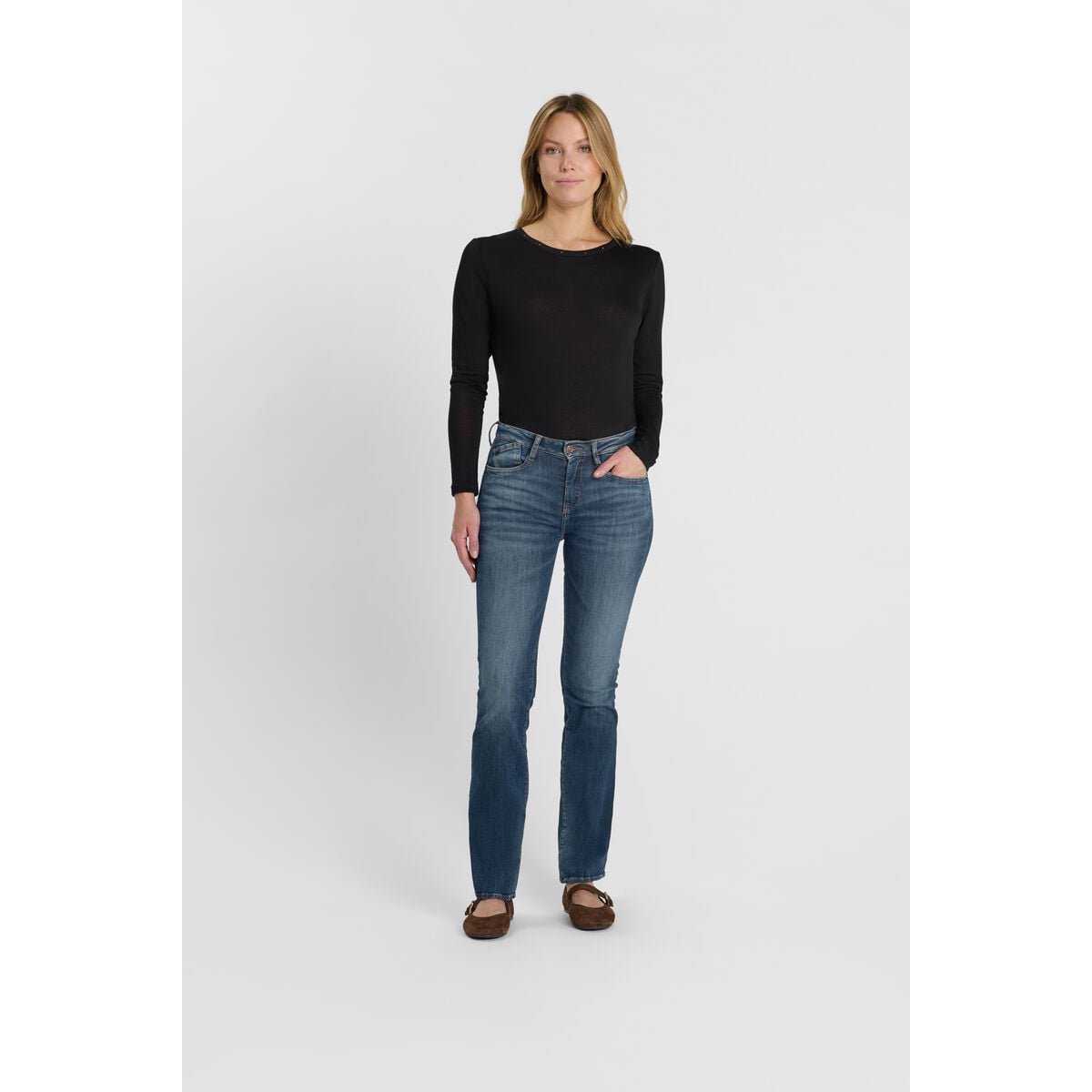 Jeans bootcut POWER bootcut, longueur 34 blue, LE TEMPS DES CERISES