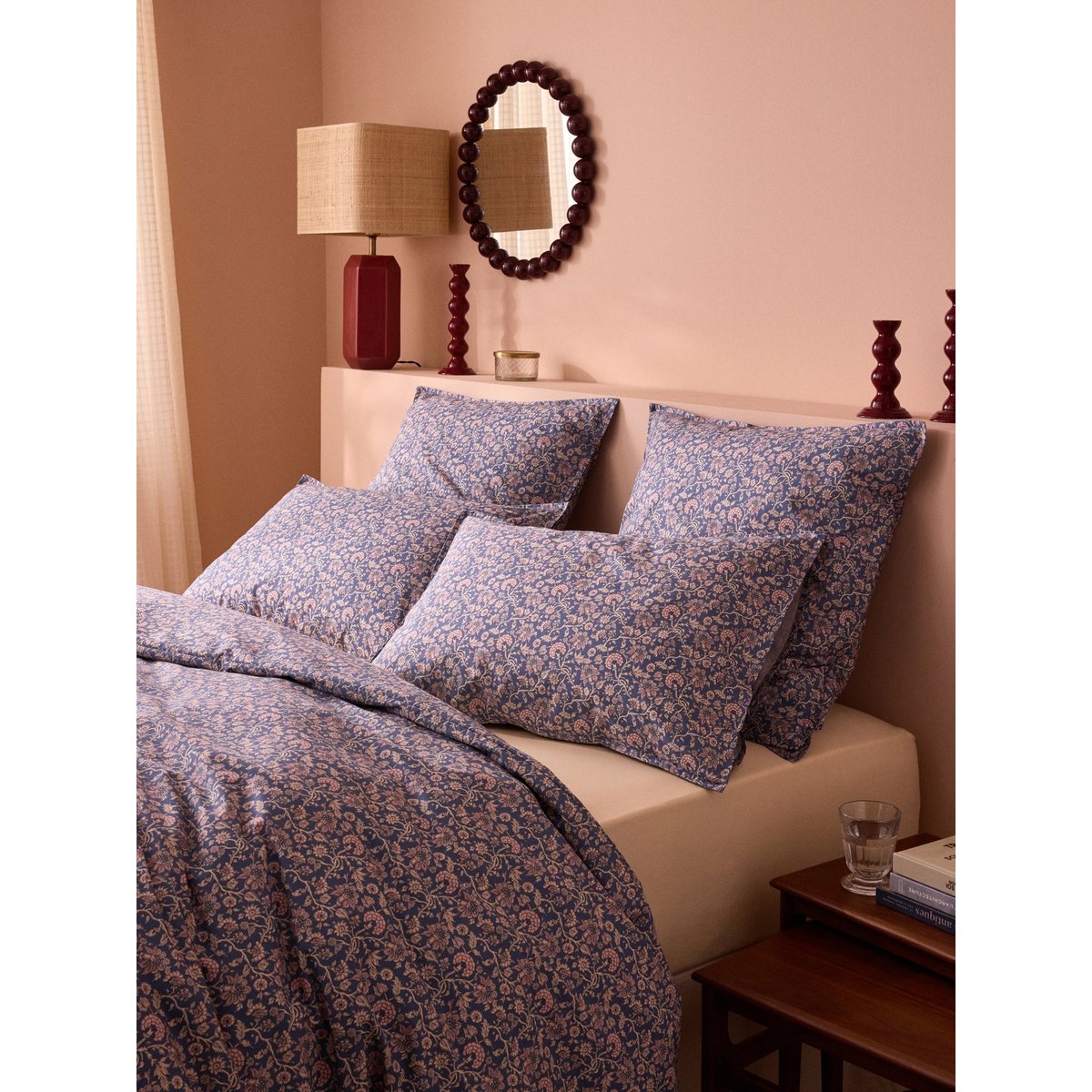 Taie d'oreiller percale de coton "ABELIE" bleu, CYRILLUS