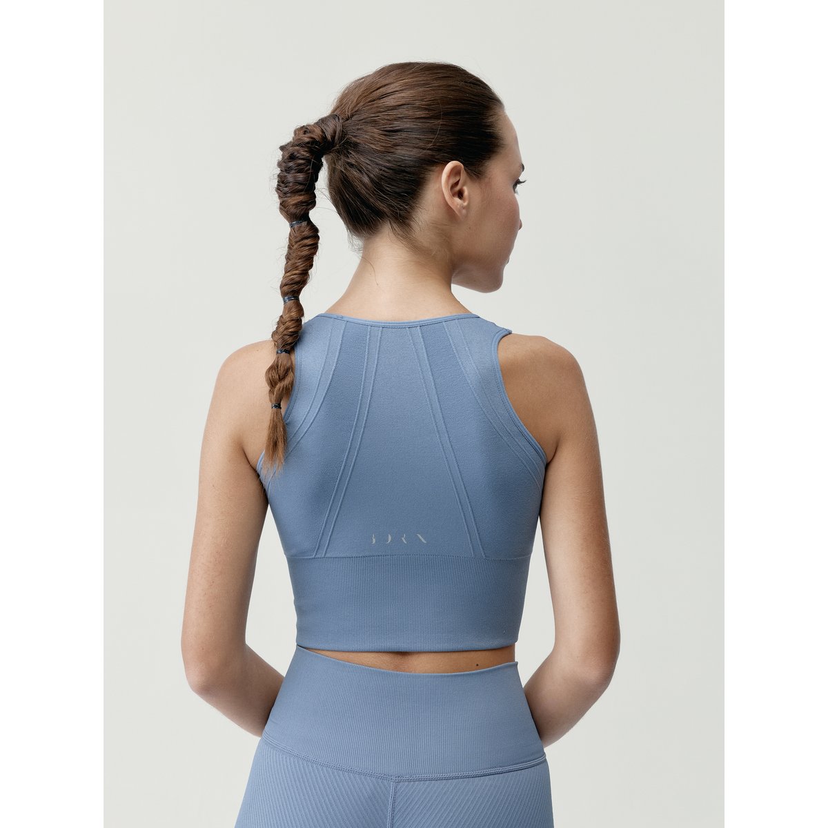 Brassière de Sport Seamless Fixation Moyenne MANDIRA gris anthracite, BORN
