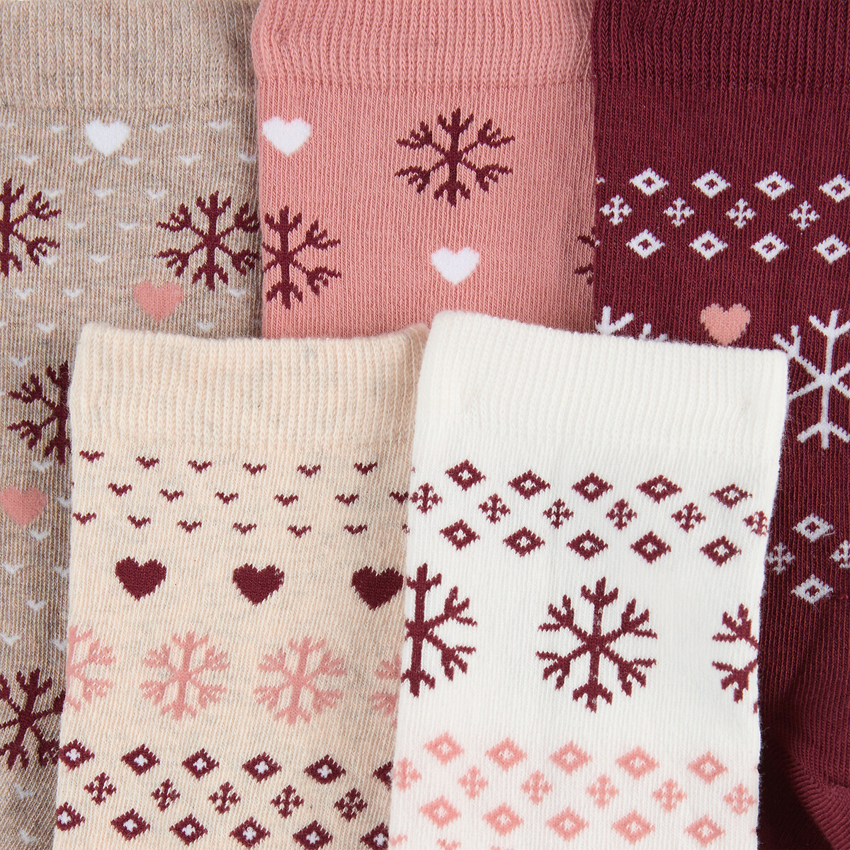 Lot de 5 paires de chaussettes, motif Noël imprimé, LA REDOUTE COLLECTIONS