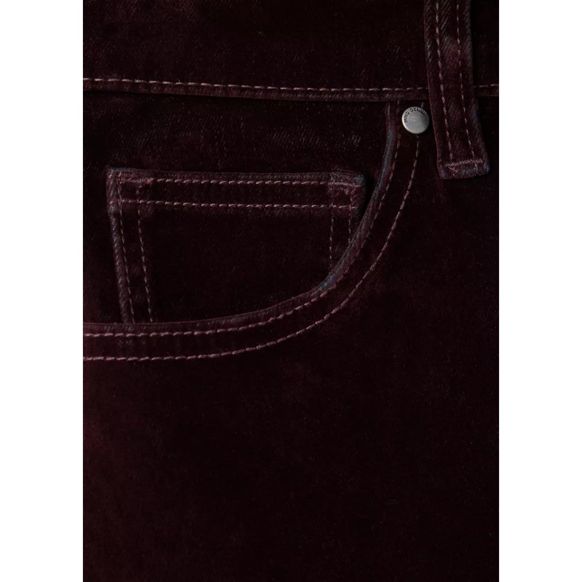 Pantalon-skinny en velours lie de vin, MANGO