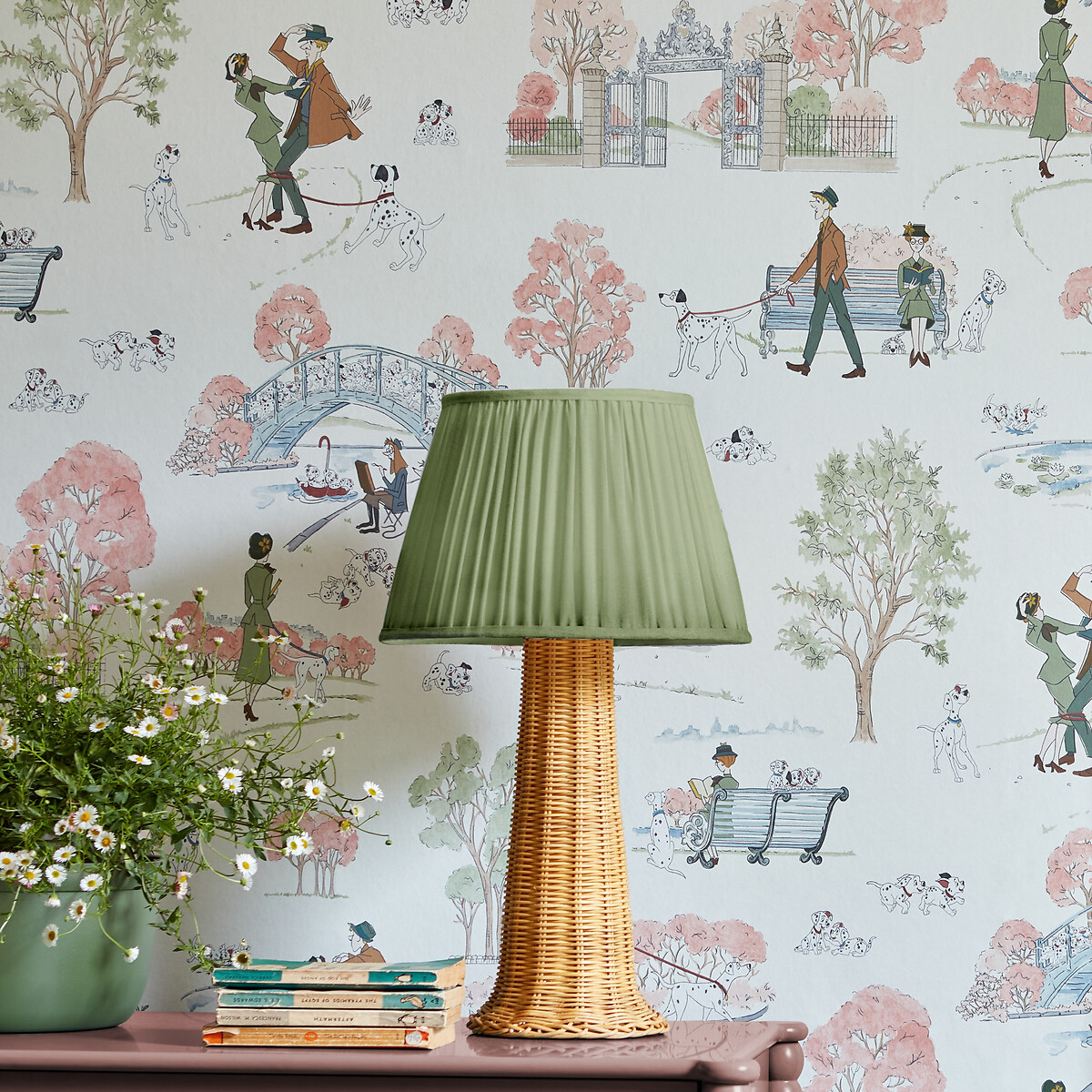 101 Dalmatians Candy Floss Wallpaper cream, SANDERSON X DISNEY