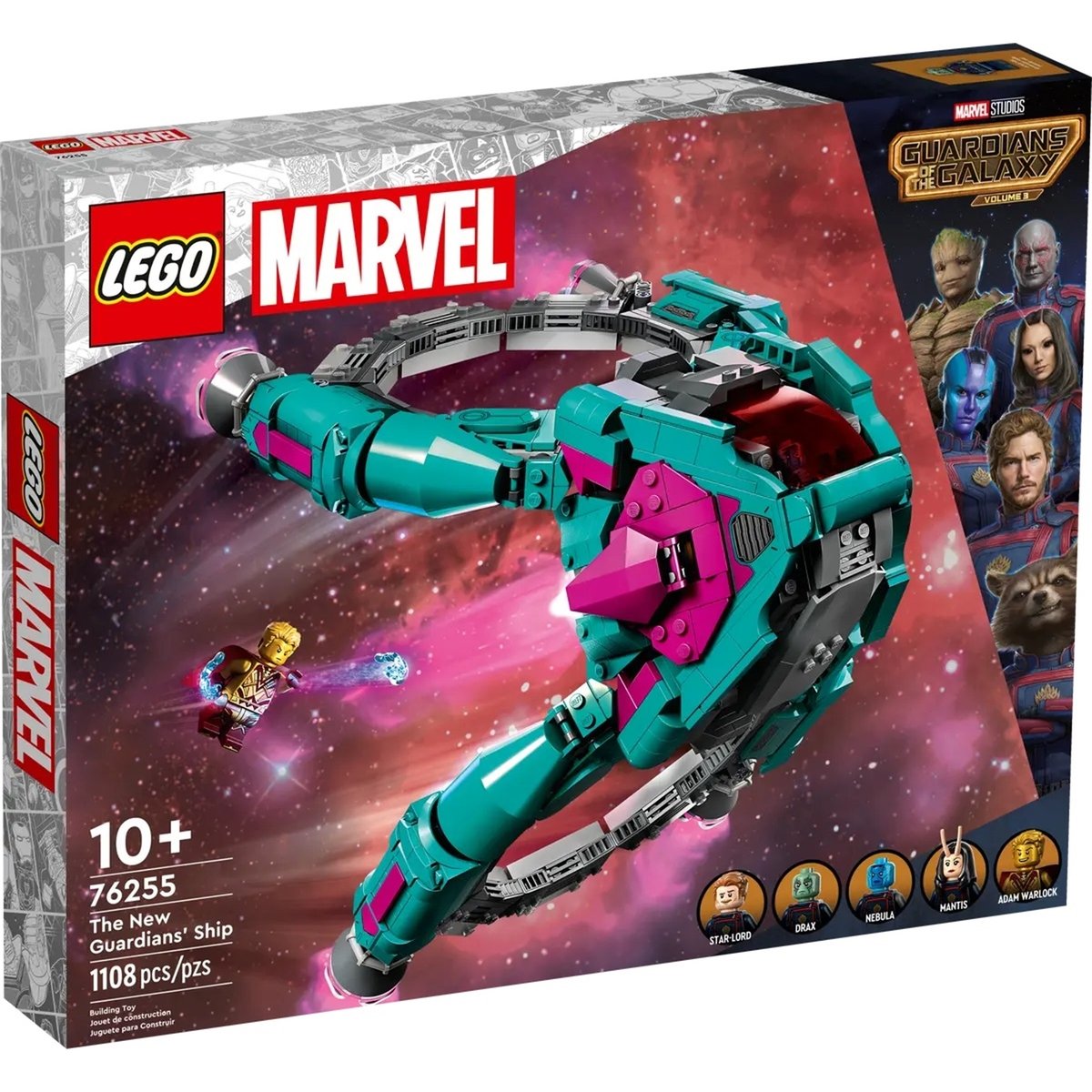 Marvel Le nouveau vaisseau des Gardiens multicolore, LEGO