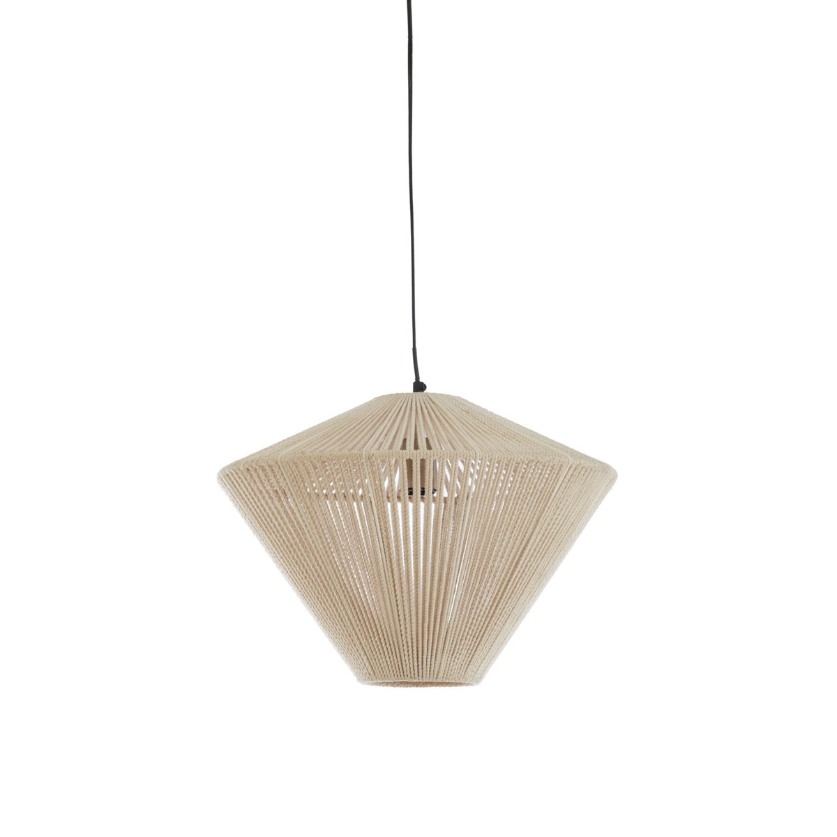 Lampe Suspendue Textiles FELIDA crème, LIGHT & LIVING 