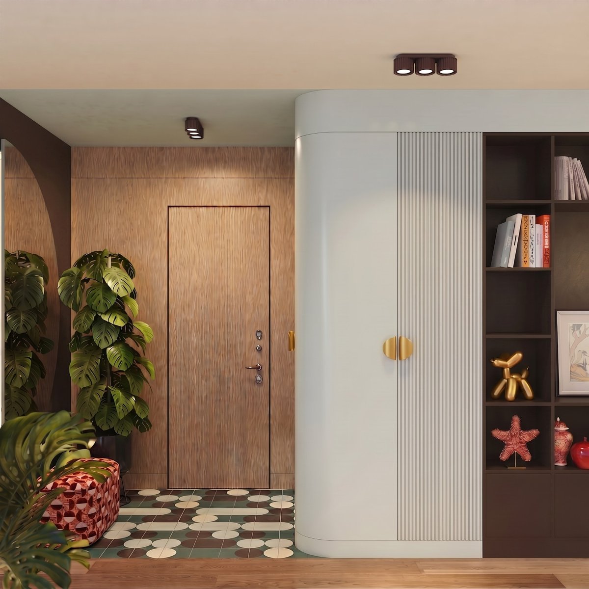 Plafonnier Aluminium Marron Gx53 3 AURA marron, EDEN
