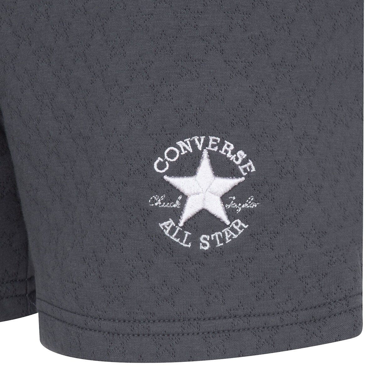 Short en molleton effet pointelle, motif étoiles noir, CONVERSE