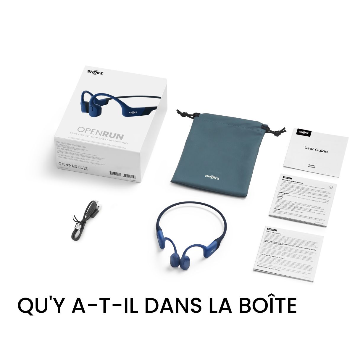 Casque OpenRun USB-C Bleu bleu, SHOKZ