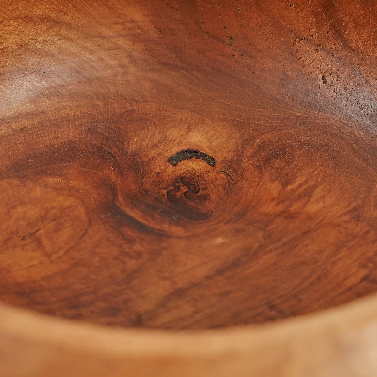 Coupe à fruits en bois de teck TEAK ROOT beige, BAZAR BIZAR