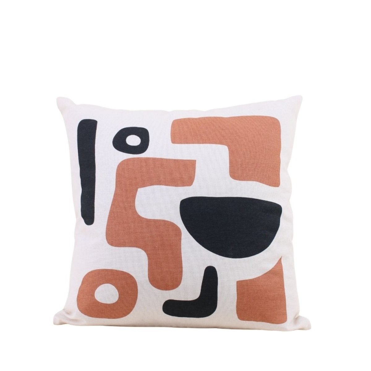 Coussin motifs géométriques 40cm blanc, ORNAMI