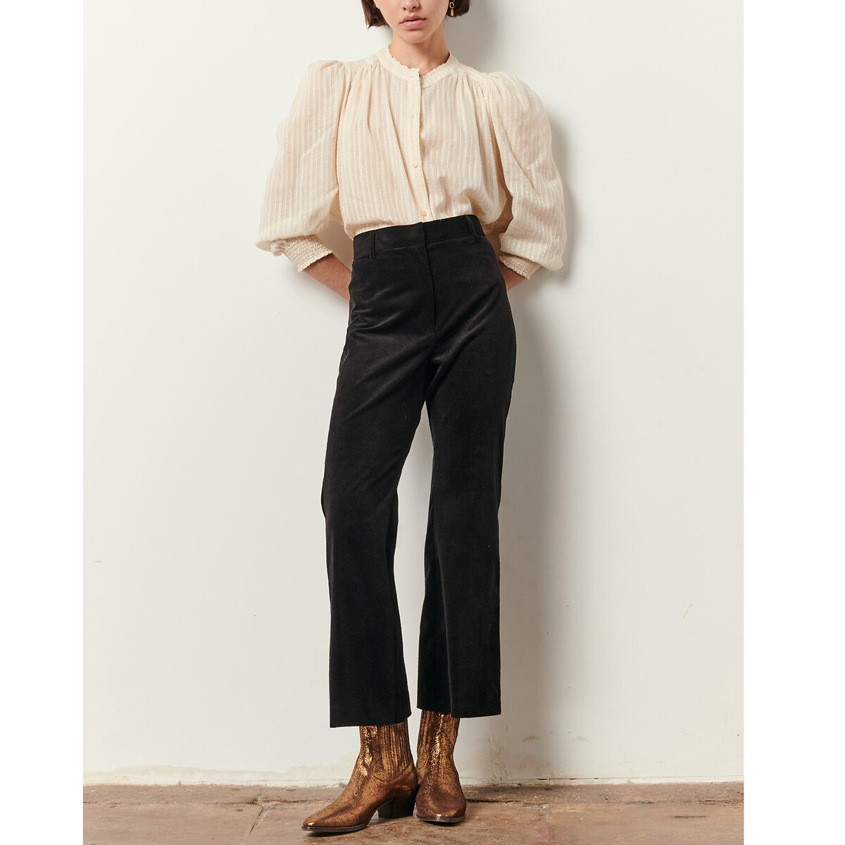Pantalon en velours ALVELVET noir, SESSUN