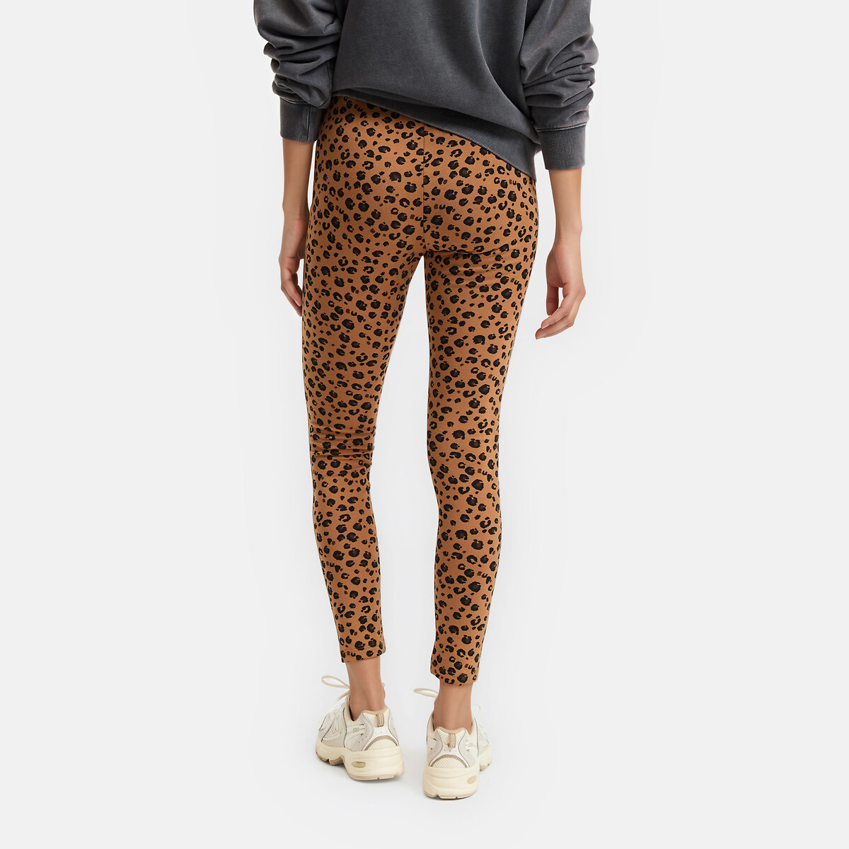 Legging met hoge taille en dierenprint luipaardprint, LA REDOUTE COLLECTIONS