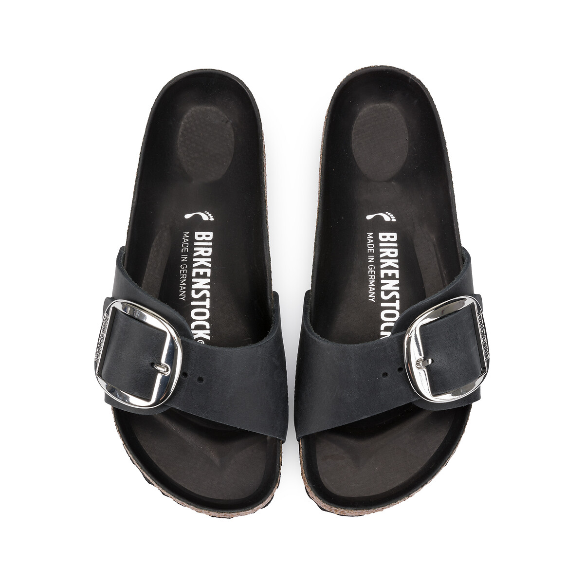 Mules simple bride Madrid Big Buckle noir, BIRKENSTOCK