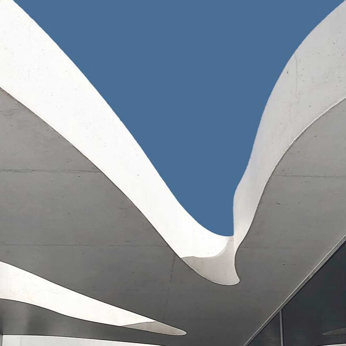 Affiche architecture urbaine affiche + cadre en bois - noir, HEXOA